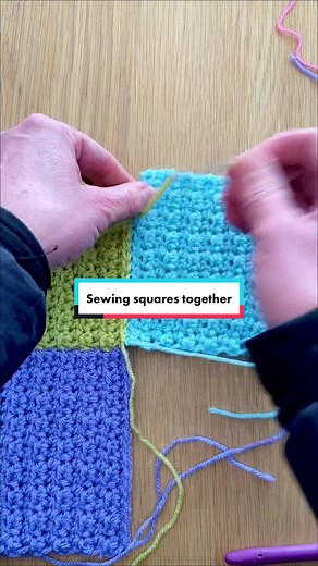 Sewing Crochet Squares Together Tutorial