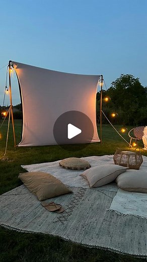 Abby Kulp DIY | DESIGN | DIY OUTDOOR MOVIE SCREEN 🎥 I took some PVC pipes and 2 bed sheets to make this outdoor movie screen! I can’t wait to use it!! 🍿 Want to... | Instagram