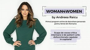 Te invit sa parcurgi al doilea curs din programul meu de dezvoltare personala Woman4Women - Relatia cu parintii. Cum ne afecteaza si cum putem scapa de vocea interioara si pattern-urile capatate in copilarie . Sper sa te ajute sa faci lumina in viata ta, sa te cunosti si te intelegi mai bine si sa reusesti sa iei cele mai bune alegeri pentru inima ta. Il gasesti aici ➡️ https://buff.ly/3f8WPAz ▪️▫️▪️▫️▪️▫️▪️▫️▪️▫️▪️▫️▪️▫️▪️▫️▪️▫️▪️▫️▪️▫️⁠ ✅ Mai ai 3 zile in care poti beneficia de pretul redus de