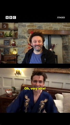 STAGED: David Tennant and Michael Sheen star as themselves - two bickering actors making a drama out of a crisis. Can their fragile egos survive working from home and virtual Hollywood? #Comedy #Funny #DavidTennant #MichaelSheen #Throwback | BBC One