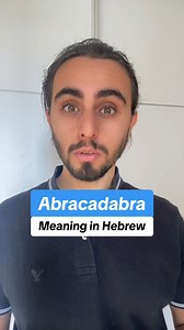 23K views · 5K reactions | Did you know what the magic word 'Abracadabra' meant? 彩 It’s not just a trick — it has deep roots in Hebrew and Aramaic! | Hebreways | Facebook
