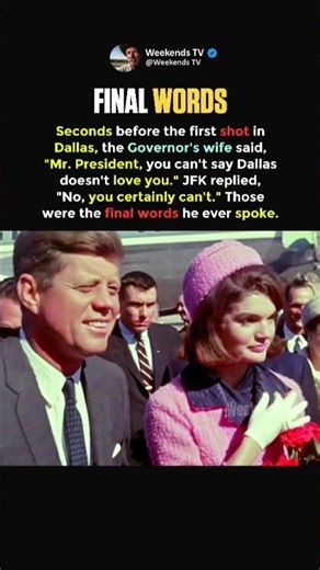 JFK’s Final Words Moments Before Dallas #shorts