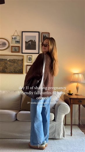 hannah lynn on Instagram: "Day 12!! 🍂 Me 🤝 oversized sweaters all of the 3rd trimester! Highly recommend having your last few weeks of pregnancy be all throughout the fall season! comment SHOP for outfit details! The sweater is originally from TikTok shop so I linked a very similar one from Amazon in my LTK 🤍 #pregnancyoutfit #pregnancyfashion #pregnancyootd #maternityfashion #maternityoutfit #fallfashion #falloutfits https://liketk.it/5u8CV"