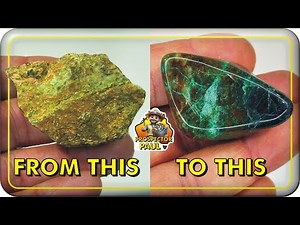 Cutting, shaping and tumble polishing Chrysocolla.