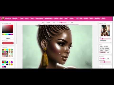 Braided Radiance - Digital Coloring Tutorial for Beginners - Color Me Tranquil Digital Coloring App