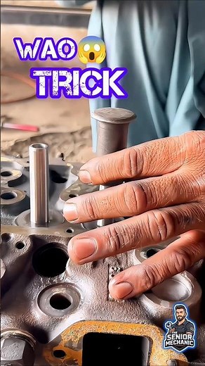 Fastest Head Valve Guide Installation | Pro Mechanic Engine Rebuild Technique #shorts #engine #tools
