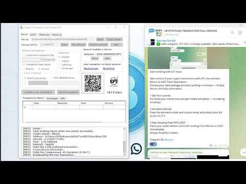 Live demonstration of the software / wallet receiver