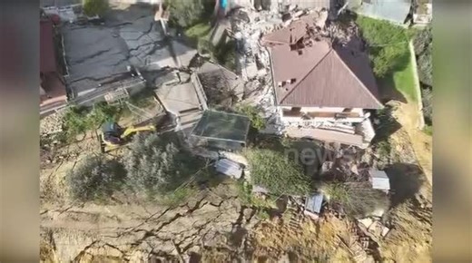 Italy: Drone Footage Reveals Devastating Landslide In Italy