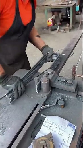Stacked iron high angle bending process #metalwork #machine