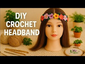DIY Crochet Flower Headband | Easy & Aesthetic Boho Style for Beginners ‪@mariecrochett‬ #diy