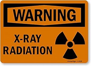 SmartSign “Warning - X Ray Radiation” Sign | 10" x 14" Plastic