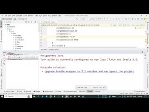 fix Unsupported Java | fix Your build is currently configured to use Java 17.0.6 and Gradle 6.5.