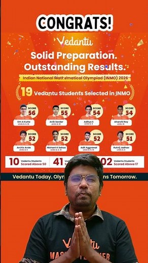 Big Win! Vedantu Students Ace the INMO Results 🏆 #inmo #vedanturesults