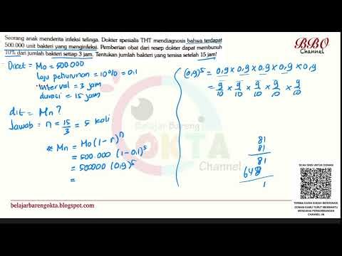 Exponential Decay Word Problem | Calculating Bacterial Reduction Step-by-Step