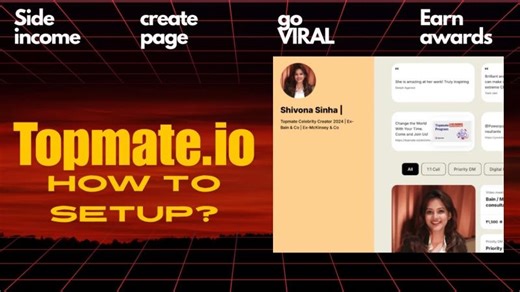 How to setup Topmate as a SIDE INCOME (part 1) | Shivona Sinha