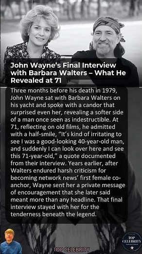 John Wayne’s Final Interview with Barbara Walters – What He Revealed at 71