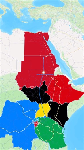 Nile River Flow Explained 🌍 | Africa Map Animation#NileRiver #AfricaMap #Geography #WorldRivers#map