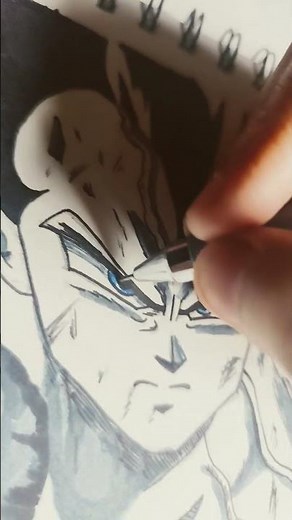 drawing Vegeta super Saiyan blue evolution