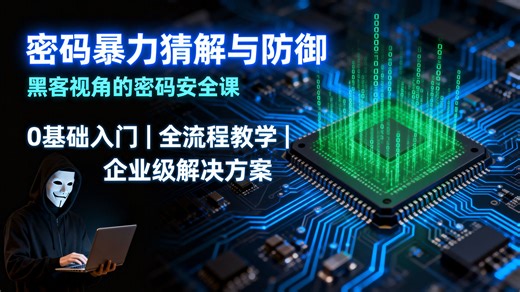 零基础密码暴力猜解与防御实战教程：7 天吃透 15 个核心攻击场景，解决不会构造字典、防御漏洞多的痛点，web 安全新手也能轻松掌握攻防技巧！