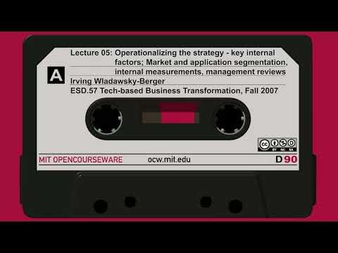 5. Operationalizing the strategy - key internal factors; Market and application segmentation,...