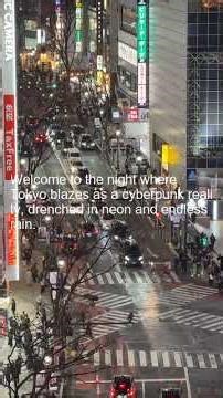 Cyberpunk Tokyo at night