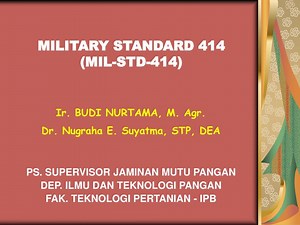 MILITARY STANDARD 414 (MIL-STD-414) - SlideServe