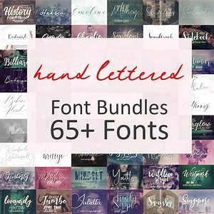 Handlettered Font Bundle - Planner Fonts - Farmhouse Font - Procreate Font - Cursive Font - Cricut Font - Goodnotes Font - Calligraphy Font - Etsy