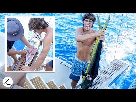 WE FINALLY CAUGHT FISH! Deep Sea Fishing Catch Clean Cook (Ep 253)