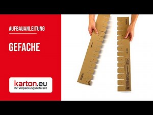 Wie baue ich ein Gefache zusammen? | Aufbauanleitung | karton.eu