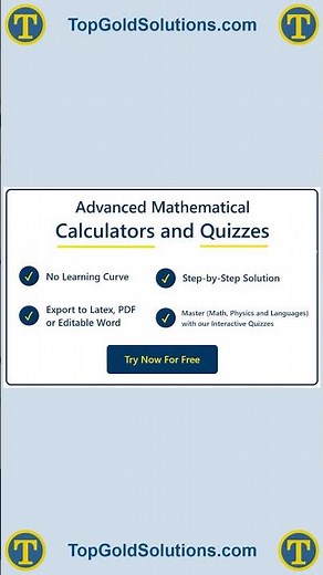 Start FREE : Online Step-by-Step Calculators (and Quizzes) (Short)