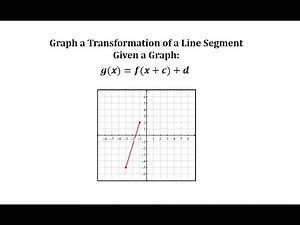 Graph a Transformation of a Line Segment Given a Graph: g(x)=f(x+c)+d