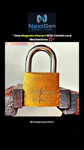 Sports Tech Era on Instagram: "Magnets interact with certain lock mechanisms by influencing internal metal parts like pins, tumblers, or magnetic discs. In some specially designed locks, magnets are meant to align these components precisely so the lock can open only with the correct magnetic key. In poorly designed or low-security locks, strong external magnets can sometimes disrupt the internal alignment, affecting how the lock behaves. This is why modern secure locks are built with non-magneti