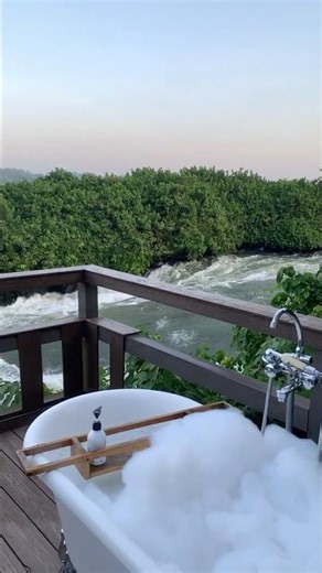 Calming Lemala Wildwaters Bath tub view. #relax #relaxing #bathroutine #asmr