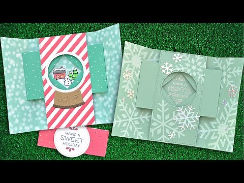 Shutter Card Snow Globe Add-On and Shutter Card Holiday Sayings + 2 cards