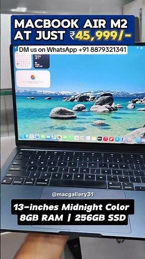 Apple MacBook Air M2 for Just ₹45,999! Midnight Edition 😱🔥 Second hand Macbook Air M2 13 inch #short