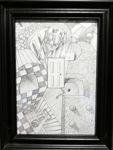 Out Through the Indoor/surreal Pencil Drawing/graphite Art Sketch/multidimensional Dreamscape/fantasy Rendering With Lead by David Judd - Etsy UK