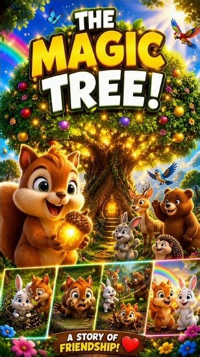 🌳 The Magic Tree | Kids Animated Story #trending #aivideo #cartoon