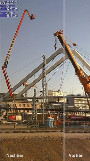 Timelapse nachbearbeitet - Vergleich Vorher-Nachher Demo - Kamera Mobotix S74 #timelapse #Baustelle