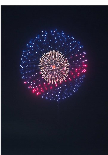 筑西花火大会の美しい瞬間