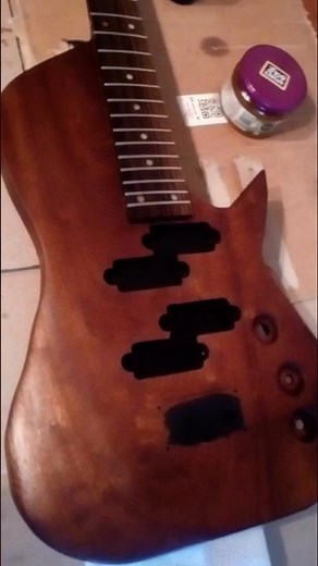 Installing the bridge on my bass guitar #luthier #woodworking #bassguitar #shorts