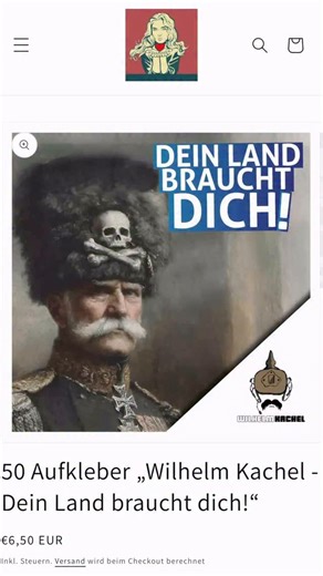 Wir haben es getan. Die ersten August von Mackensen Fan-Aufkleber am deutschen Markt 🫡🇩🇪 | Tilda von nette-aufkleber