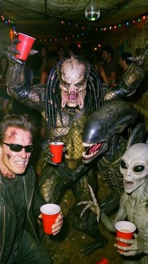 Terminator dancing with the alien 👽 #grok #youtubeshorts