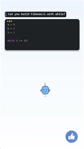 Fibonacci Series Using a While Loop in Python | Python Programming Tutorial #shorts