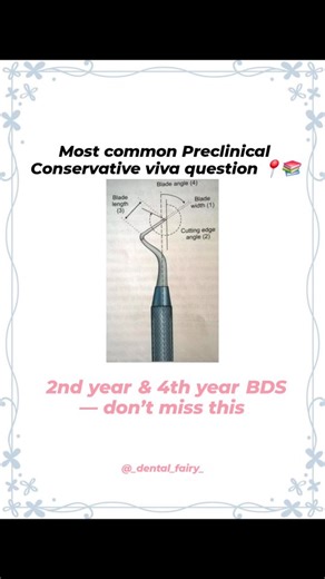 _dental_fairy_ on Instagram: "Instrument formula is a high-yield viva question asked repeatedly in 2nd year & Final year BDS Conservative practical exams. This concept explains how a numeric formula describes the dimensions and angles of the working end of hand-cutting instruments, as developed by G.V. Black. ✨ In this post, you revised: ✔ Definition of instrument formula ✔ 3-numbered instrument formula ✔ 4-numbered instrument formula ✔ Examples examiners commonly ask 💡 Examiners test exact wor