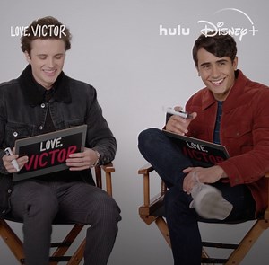 Watch Michael Cimino and George Sear put their friendship to the test! All episodes of Love, Victor are streaming now on Hulu and Disney . | Love, Victor