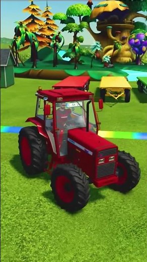 Mini & GIANT TRACTORS & vs DEEP MUD & OVERLOAD BALE TRAILERS - TRACTORS vs PARKOUR! FS22 - 1