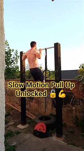 Slow Motion Pull Up This Was Very Hard! #calisthenics #homeworkout