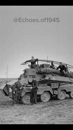 WWII Armored Recon Vehicle in the Field | Rare 1940s Scene