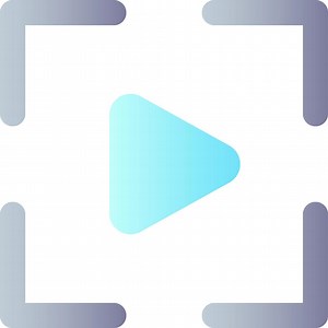 Video mode flat gradient color ui icon. Digital camera function. Electronic visual format. Film editor. Simple filled pictogram. GUI, UX design for mobile application. Vector isolated RGB illustration