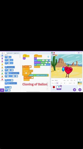 Scratch for Beginners | Scratch Balloon Hit | Animation Sprite Movement #games #gaming #dop2level